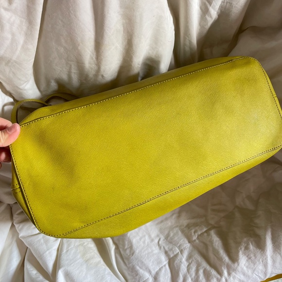 Michael Kors Neon Lime Green Tote with Gold Charm - Picture 4 of 10